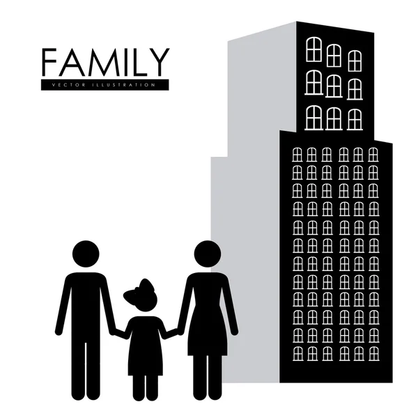 Familiendesign — Stockvektor