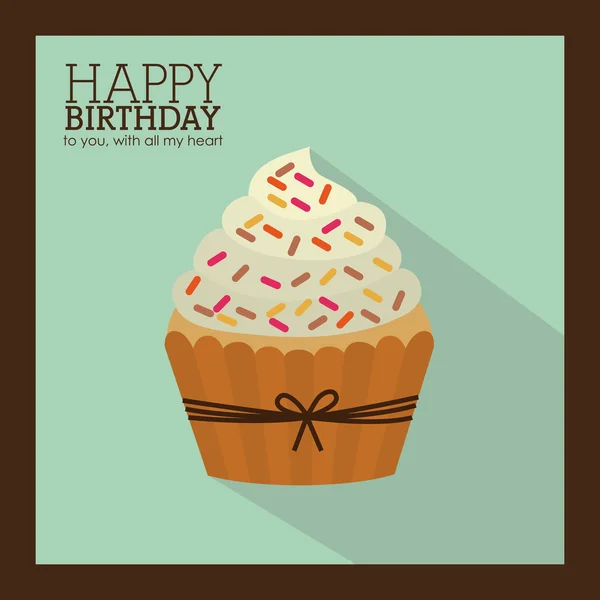 Feliz cumpleaños diseño — Vector de stock