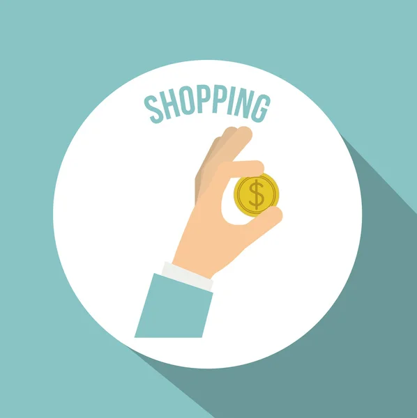 Shopping design en ligne — Image vectorielle