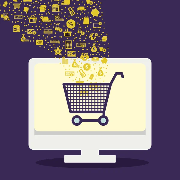 Compras online design —  Vetores de Stock