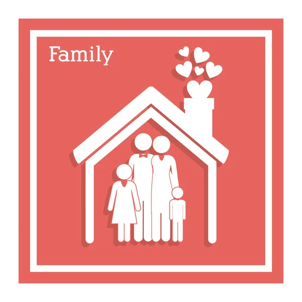 Familiendesign — Stockvektor