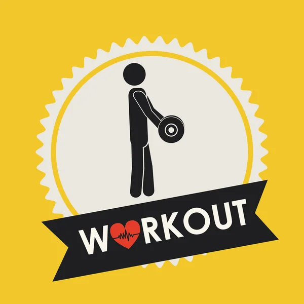 Workout design — Stock Vector