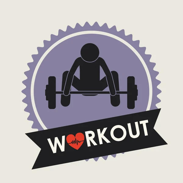 Workout design — Stock Vector