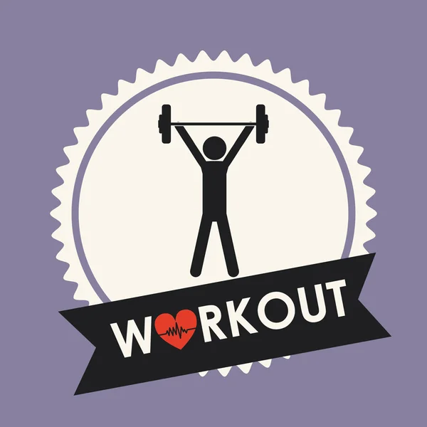 Workout design — Stock Vector