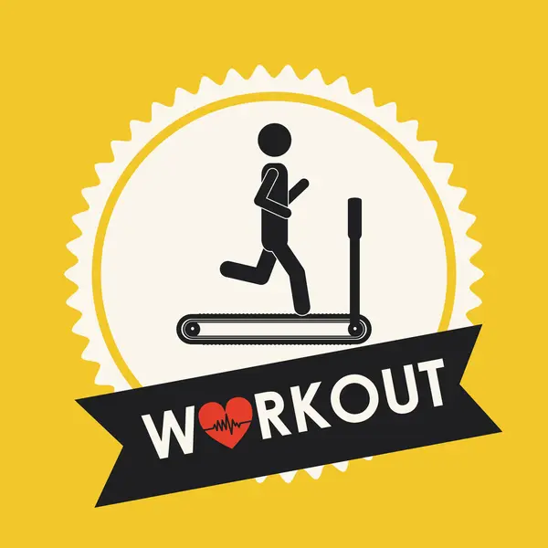 Desain workkout - Stok Vektor