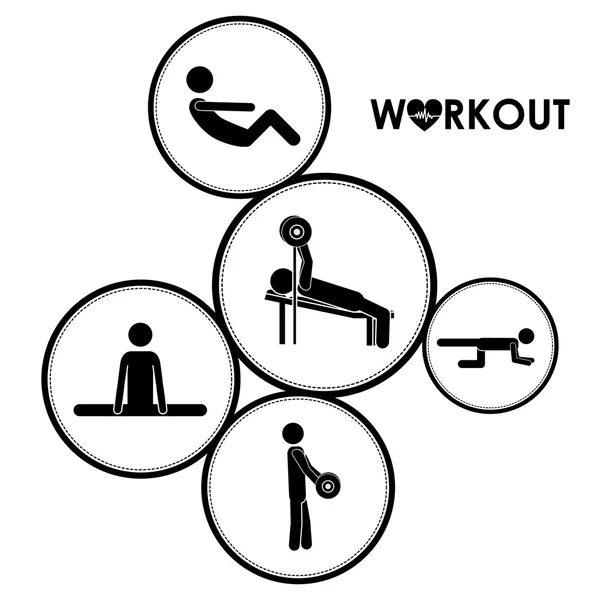 Workout design — Stock Vector