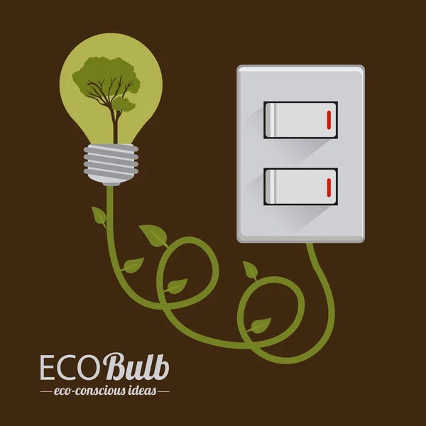 Eco bulb design — Stock Vector