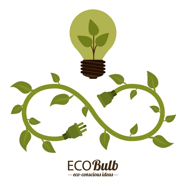 Progettazione eco lampadina — Vettoriale Stock