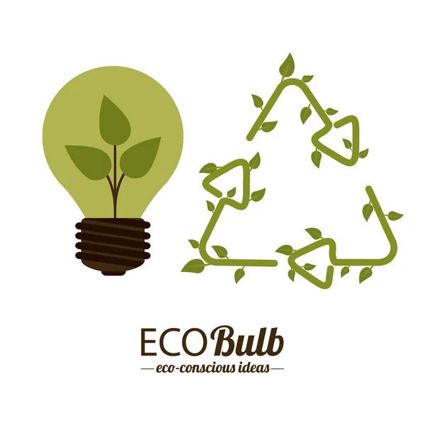 Progettazione eco lampadina — Vettoriale Stock