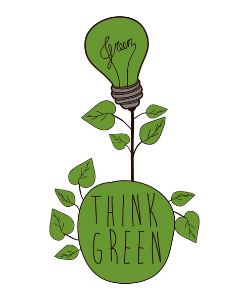 Think green design — Stock Vector