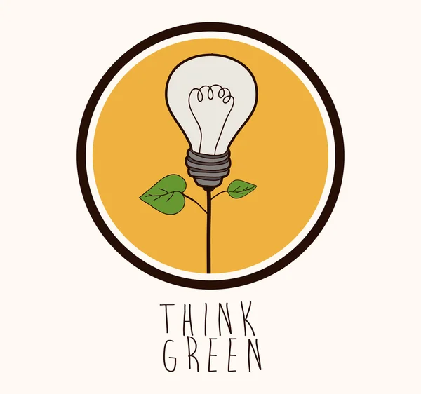 Think green design — Stock Vector