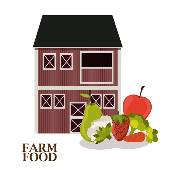 Granja Diseño de alimentos — Vector de stock