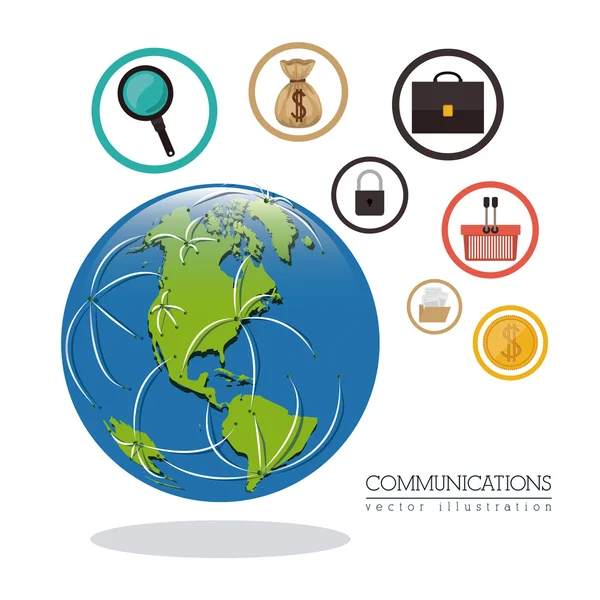 Conception Global Communications — Image vectorielle