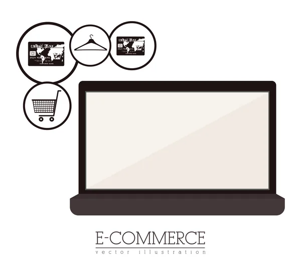 Progettazione di e-commerce — Vettoriale Stock