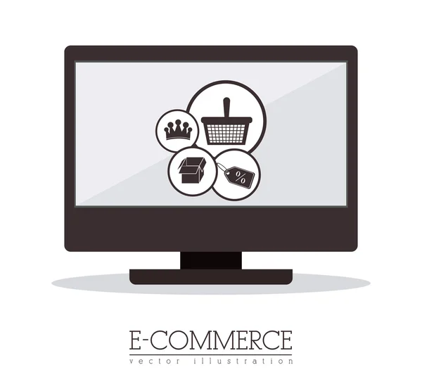 Progettazione di e-commerce — Vettoriale Stock