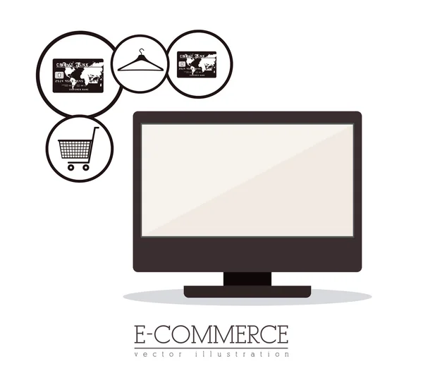 Progettazione di e-commerce — Vettoriale Stock