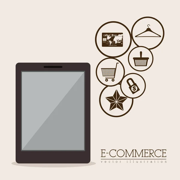 Progettazione di e-commerce — Vettoriale Stock