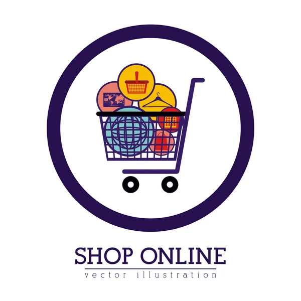 Shopping Online design — Stock Vector