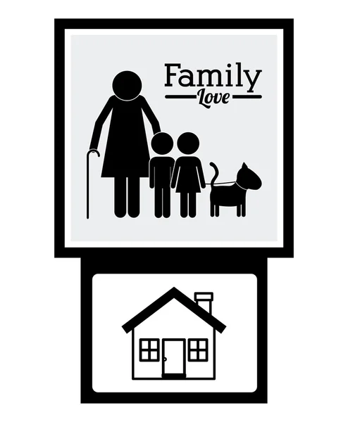 Familiendesign — Stockvektor