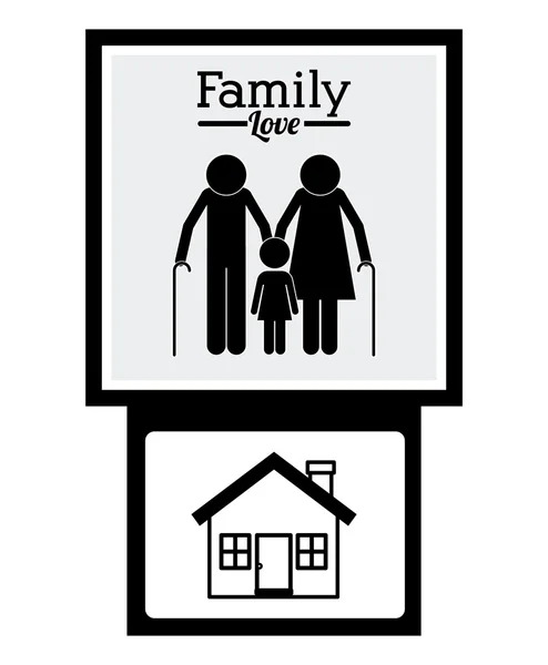 Conception familiale — Image vectorielle