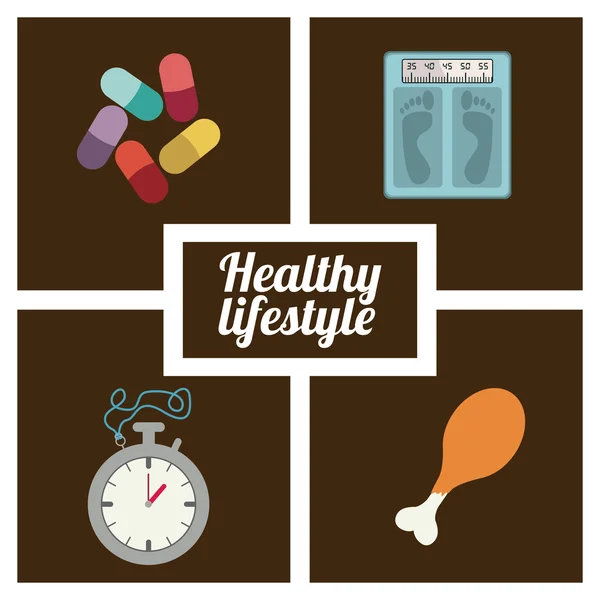 Healthy Lifestyle design — Stock Vector