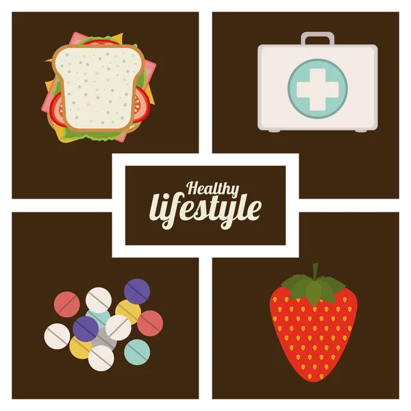 Healthy Lifestyle design — Stock Vector