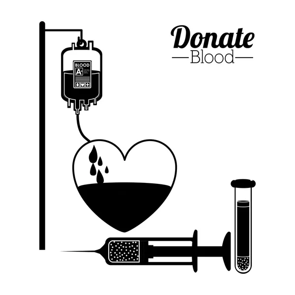 Diseño de donación de sangre — Vector de stock