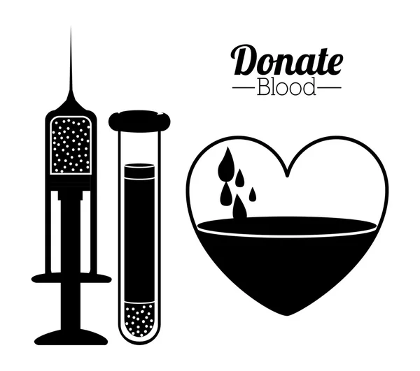 Design donazione di sangue — Vettoriale Stock