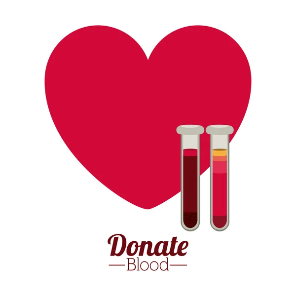 Bloed donatie ontwerp — Stockvector