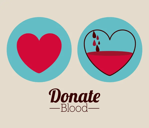 Desain donasi darah - Stok Vektor