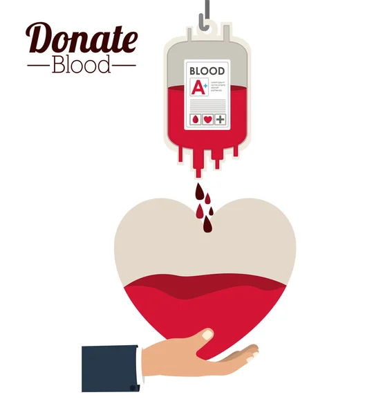 Blood donation design — Stock Vector