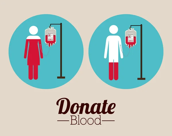 Kan bağışı tasarım — Stok Vektör