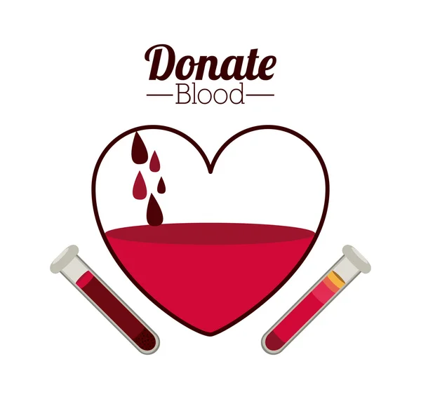 Design donazione di sangue — Vettoriale Stock