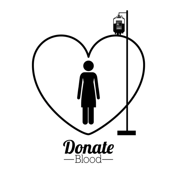 Design donazione di sangue — Vettoriale Stock