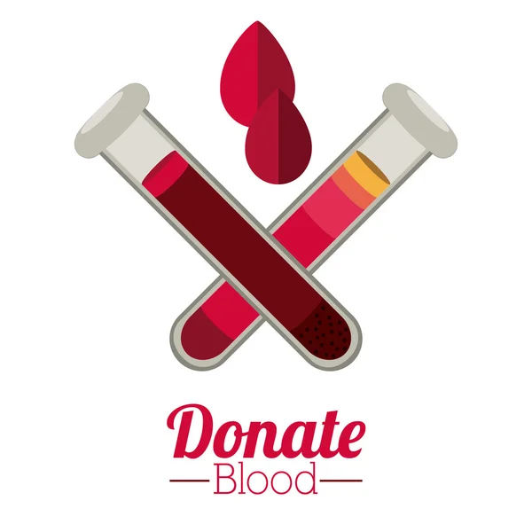 Vér adományozása design — Stock Vector