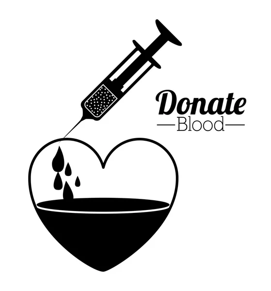 Diseño de donación de sangre — Vector de stock