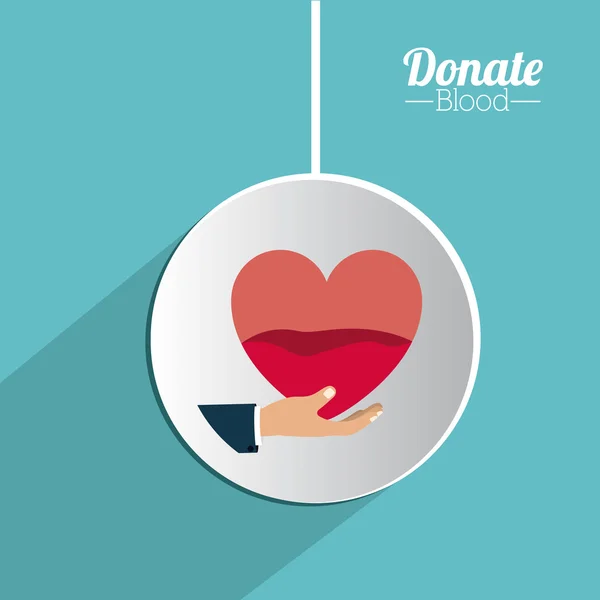 Design donazione di sangue — Vettoriale Stock