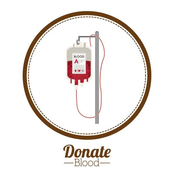 Blodet donation design — Stock vektor