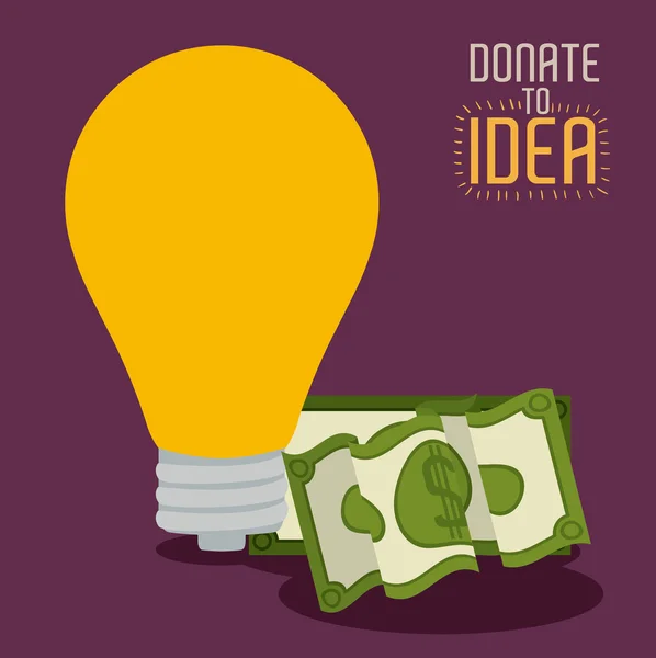 Faire un don à idea design — Image vectorielle
