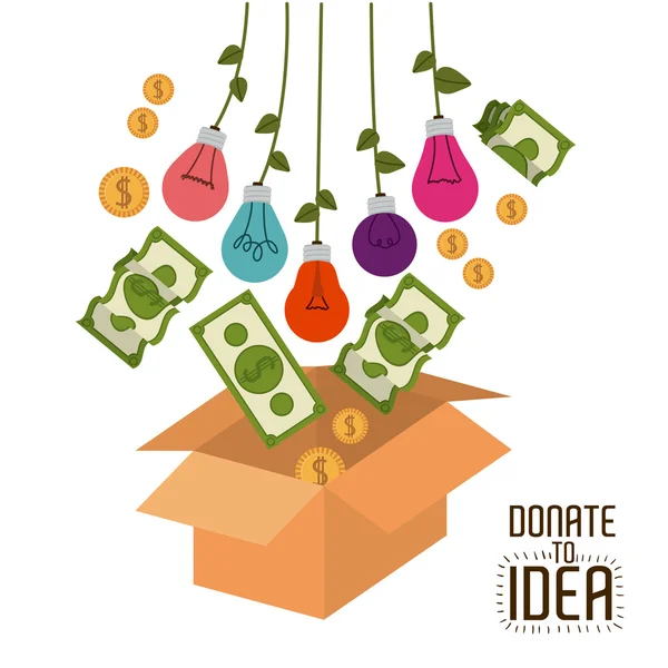 Faire un don à idea design — Image vectorielle