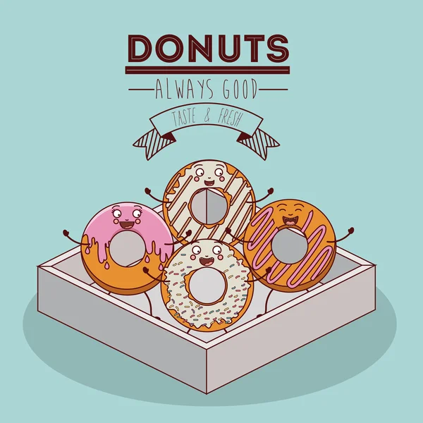 Diseño de donut — Vector de stock