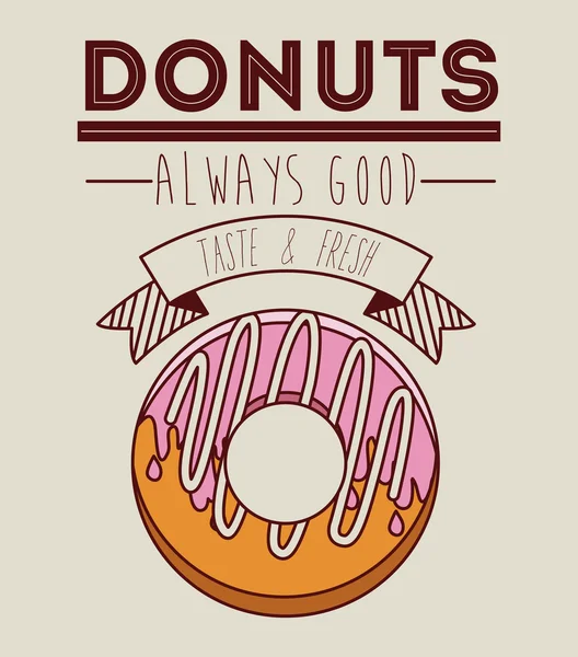 Diseño de donut — Vector de stock