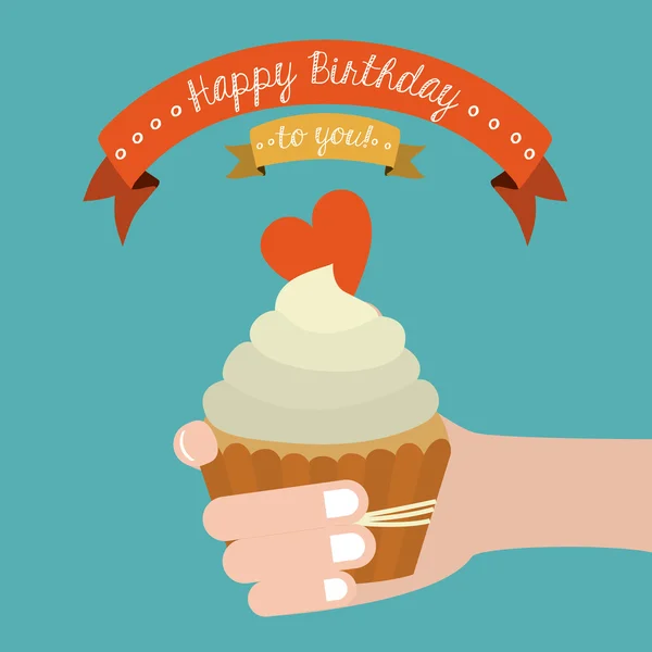 Feliz cumpleaños diseño — Vector de stock