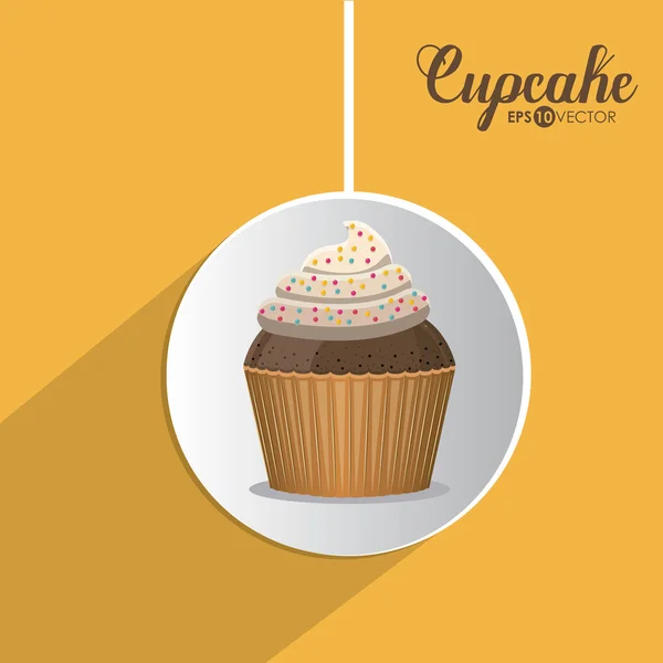 Cupcake tasarım — Stok Vektör