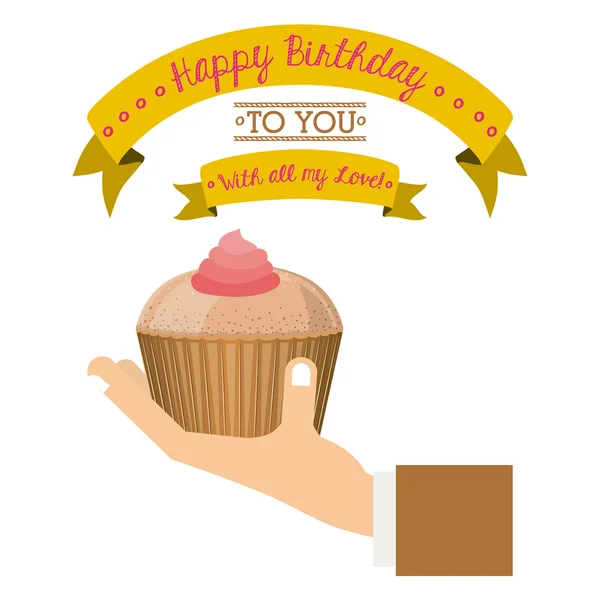 Cupcake tervezés — Stock Vector