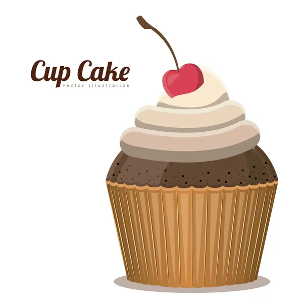 Cupcake tasarım — Stok Vektör