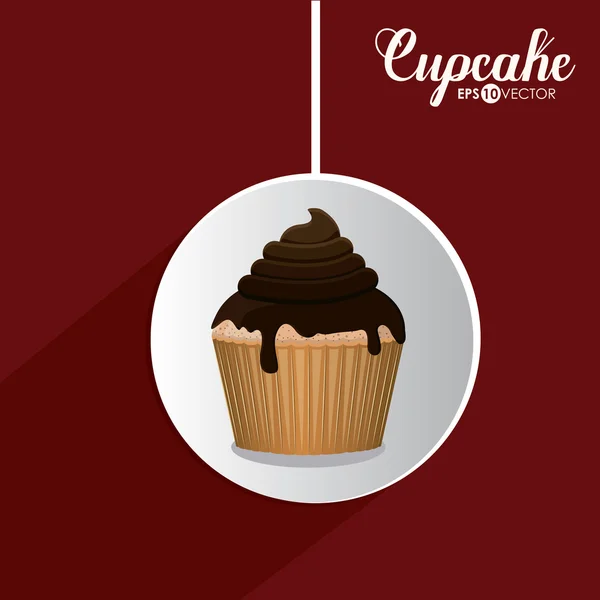 Cupcake tasarım — Stok Vektör