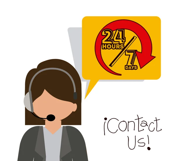 Call center ontwerp — Stockvector