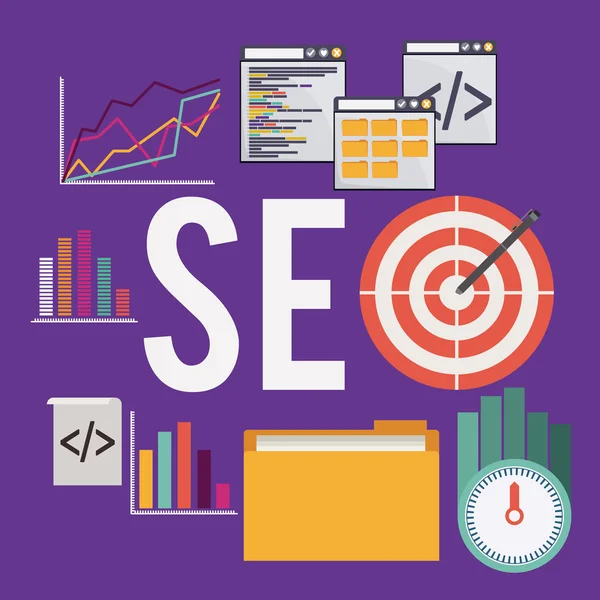 SEO дизайн — стоковый вектор