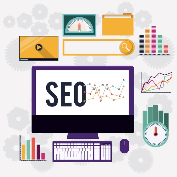 SEO дизайн — стоковый вектор